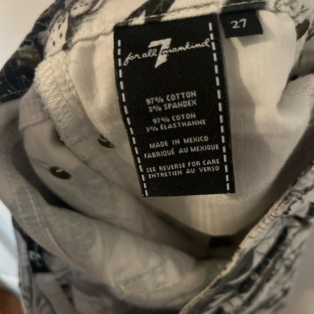 7 For All Mankind Black and White Jeans